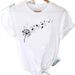 European And American Cross-border Foreign Trade Women's Clothing, Dandelion Print Round-neck Short-sleeve T-shirt Top_ecoleips.com
