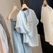Korean Style Women's Short Sleeve T-Shirt Beaded 3D Letters round Neck Summer Loose Casual Fashion Simple Versatile Slimming Top_ecoleips.com