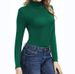 2025 Solid Color Urban Leisure High Collar Autumn Top Women's T-shirt_ecoleips.com