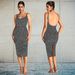 Women's Clothing Sexy Backless Rhinestone Strappy Bodycon Dress - V-Neck Sleeveless Midaxi Dress Stretchy Milk Silk Fabric Elegant Club Wear_ecoleips.com