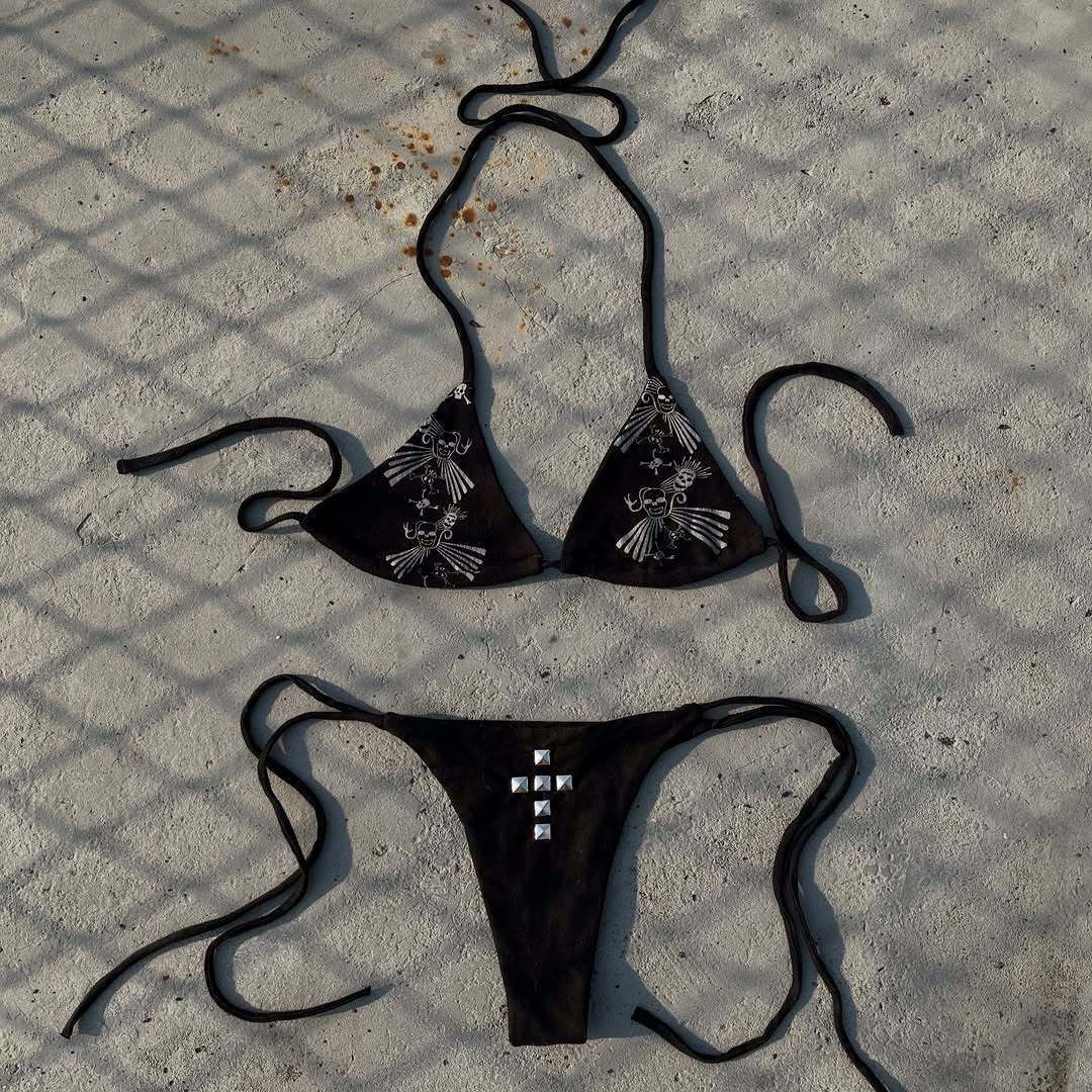 2026 Women's Summer Sexy Print Bikini Set Two Piece Beach Party Clothing European American Style Hot Girl_ecoleips.com