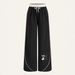 Women's Casual Wide Leg Sports Pants Spring/Autumn Loose Fitting Musical Note Print Fashionable Polyester_ecoleips.com