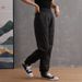Down Cotton For Women, Outdoor Wear, Winter New Thickened Warm Slimming Jogger Pants, High Waist Loose Casual Pants_ecoleips.com