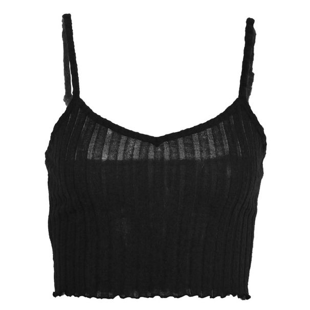 Early Spring New Style Color Camisole For Girls, Pure And Alluring, Cropped, Solid Color, Street Style, Chest-enhancing,_ecoleips.com