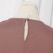 K Solid Color Drawstring Tie Two-piece Round Neck Top, Wide Leg Pants, Elegant Women's Suit_ecoleips.com