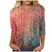 Cross-border 2026 New European And American Women's Fashion Round Neck Three-quarter Sleeve Loose_ecoleips.com