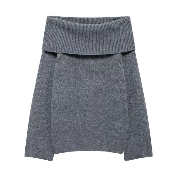 Aria Basics Aria Basics European American Cross-border Clothing Wholesale: Women's Straight-shoulder Fur Collar Top, Casual And Versatile_ecoleips.com
