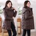 Women’s Lightweight Hooded Padded Coat – Mid-Length Slim-Fit Winter Jacket With Down Cotton Fill, Plus Size Friendly_ecoleips.com