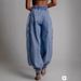 Women's High Waist Zip Ankle Jeans - Retro Relaxed Fit Casual Pants With Elastic Cuffs_ecoleips.com