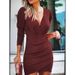 Pink Cotton Slim Embroidered Short Neck Neck Midi Mini Winter End Tie Zipper Printed Wrinkle Comfortable Garment Gown_ecoleips.com