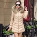 Plus Size Long Puffer Coat With Detachable Fur Collar, Slim Fit Winter Jacket For Women, Warm Thickened Down-Alternative Outerwear_ecoleips.com