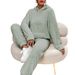 Aria Basics Cross-Border 2025 Autumn Winter New European And American Casual Women's Solid Color Plush Hooded Sleeve Long_ecoleips.com