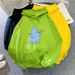 Foreign Trade Women's Clothing 2024 Autumn/Winter New Korean Style Cartoon Print Loose Coat With Fleece Lining And_ecoleips.com
