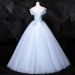 Women's Clothing Elegant Off-Shoulder Ball Gown – Slim-Fit Opera & Solo Performance Dress, Princess Silhouette Prom Gown (XS-XXXL, High Waist)_ecoleips.com