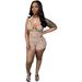 Women's Clothing Women's Fashion Casual Backless Halter Neck Washed And Distressed Jumpsuit_ecoleips.com