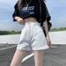 Women's Rolled Hem Denim Shorts, A-line Loose Casual Pants, 2025 New Summer Style, Short Wide-leg Pants For Hot Girls_ecoleips.com