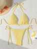 Women's Clothing New Sexy Bikini Split Swimsuit Two Piece Drawstring Backless_ecoleips.com