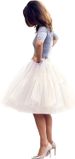 Aria Basics Aria Basics European American Cross-border Mesh For Women, 4-layer 60cm Petticoat, Lolita Style, Top And Bottom Spliced Puffy Tutu_ecoleips.com