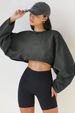 2026 Cross-Border Crop Round Neck Sweatshirt European And American Women's Fashion Short Sports Base Shirt T-Shirt_ecoleips.com