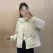 girl European Style Plaid Patchwork Hooded Short Jacket For Women, Autumn 2025 New Loose Slimming Padded Casual Top Trendy_ecoleips.com
