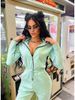 K Sportswear Leisure Women's Clothing Hooded Drawstring Cuffed Jumpsuit Overall Set_ecoleips.com