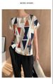 Women's Clothing Ice Silk Fabric New Large Size Women's Summer T Shirt Loose Slim Middle Aged Mother's Dress Printed Temperament Tops For Women_ecoleips.com