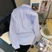 2027 Summer Fashion Elegant Blouse Women Striped Polo Collar - Vintage-Inspired Long Sleeve Shirts Petite & Plus Size Friendly S-3XL_ecoleips.com