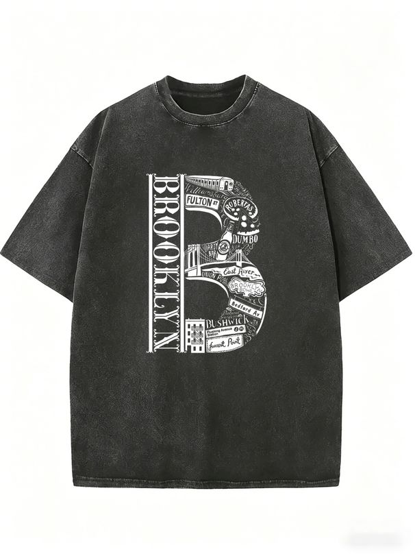 Women's Round Neck T-shirt, Retro Pattern, Loose Casual Street Style Short-sleeved Top._ecoleips.com