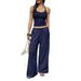 DiYun Cross-Border European American Y2K Halter Neck Tank Top And Sports Long Pants Set Women's Clothing 2026 Summer_ecoleips.com