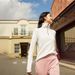 Women's Slim Fit High Neck Fleece Sweatshirt Long Sleeve Zipper Warm Double Sided Autumn Winter Top England Style Elegant Fashion_ecoleips.com