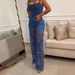 Women's Clothing Temperament Lace Splicing Casual Jeans_ecoleips.com