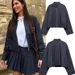 Women's Spring And Autumn New Fashion Zipper Stand Collar Denim Bomber Jacket_ecoleips.com