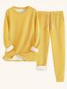 K New Women's Medium To Long Thickened Large Size Velvet Bottom Shirt, Slim Fit Warm Set_ecoleips.com