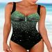 Aria Basics 2022 New Korean Style In-Stock Black European And American Printed Swimwear For Women, Butt-Lifting Swimsuit, Triangle_ecoleips.com