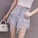 2024 Spring Summer New Style Personality Shorts For Women, Internet Celebrity High Waist, Inlaid With Diamonds, Heavy_ecoleips.com