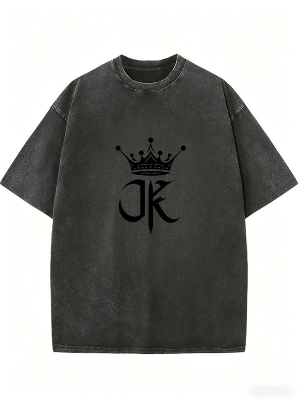 Women's Washed Cotton Oversized Tee, Comfortable Casual Street Fashion Essential_ecoleips.com