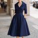 Elegant Slimming Long Dress For Women Style Waist Cinching Forma Long Sleeve_ecoleips.com