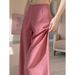Women's Clothing Pink High Waist Pants New Style This Year Popular Women's Spring And Autumn Drape Straight Casual Narrow Version Wide Leg Pants_ecoleips.com