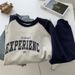 European American Style Crew Neck Sweatshirt For Women, New Spring And Autumn Model, Loose Fit, Slimming, Color-blocking_ecoleips.com