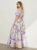 2025 New Off Shoulder European And American Women's Fashion Organza Fairy Long Temperament Evening Dress_ecoleips.com