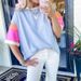 Women's Clothing Summer Loose Casual Cotton Color Matching Round Neck Short Sleeved T Shirt_ecoleips.com