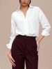 Women's Casual Loose V-Neck Long Sleeve Shirt Onesie_ecoleips.com