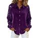 Women's Clothing Women's Sequined Sleeve Spliced Long Sleeved Velvet Shirt Loose Fit Elegant Temperament Style Top_ecoleips.com