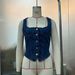 Women's Sexy Denim Vest – U-Neck Buttoned Suspenders Top (Bluish, XS-XL)_ecoleips.com