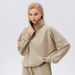 European And American Autumn And Winter Sports Sweater Women's Semi-zipper Fitness Long-sleeved Loose Casual Outdoor Running Sportswear Jacket_ecoleips.com