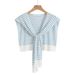 Women's Clothing Thin Fashion Striped Knitted Shawl For Women In Summer New Air Conditioned Room Ice Silk Shoulder Guard Versatile Waistcoat Shoulder_ecoleips.com
