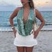 2025 European And American Cross-border New Style Sexy Hollow-out Backless Sequin Halter Neck Casual Vacation Deep_ecoleips.com