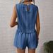 Women's Clothing Summer Casual Striped Sleeveless Fashion Vest Shorts Two Piece Set_ecoleips.com