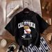 Women's Clothing Casual California College Style White Bear Print Round Neck Short Sleeve Fitted Women's T Shirt Suitable For Summer_ecoleips.com