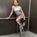 2026 Spring New Fashion Metallic Round Neck Short Sleeve Slim Fit T-Shirt Top For Women_ecoleips.com